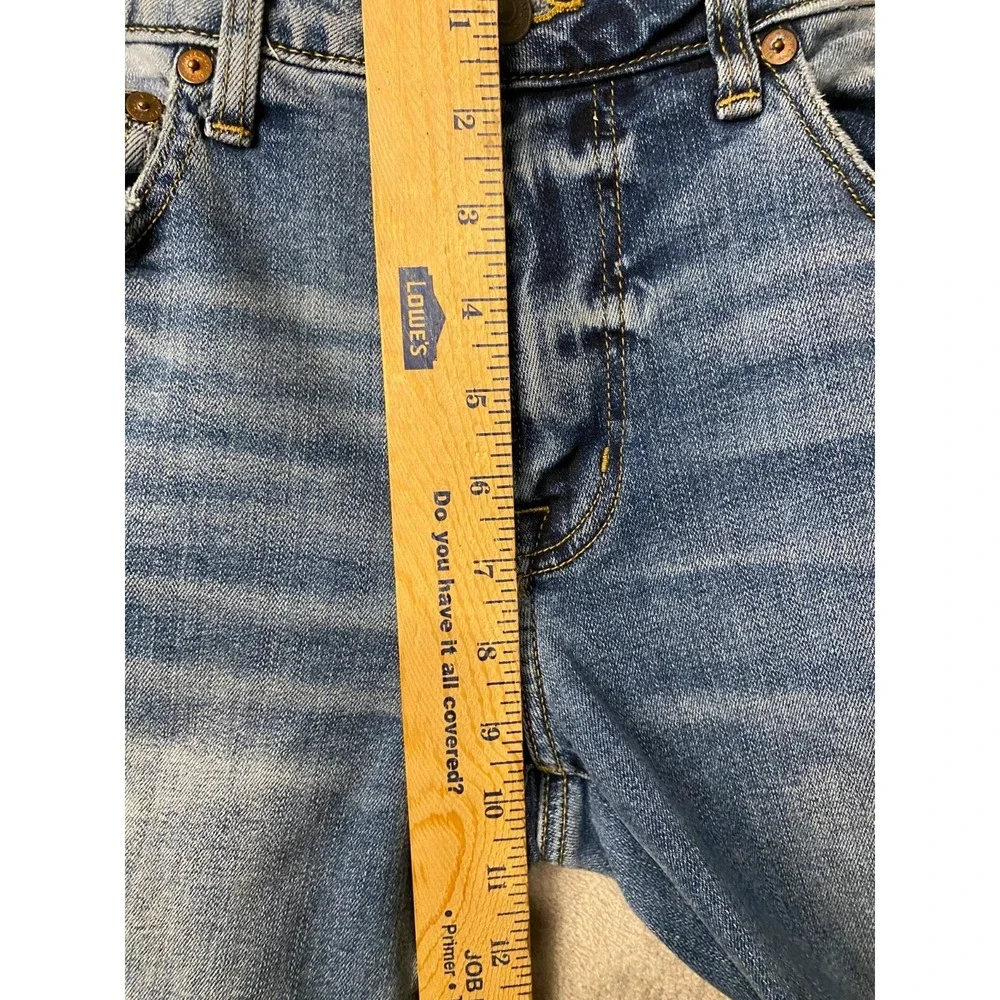 American Eagle Original Straight Flex Jeans Men's 30x34 Blue Distressed Denim